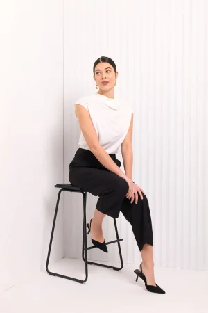 Blouses|FOIL>Foil In The Spotlight Blouse - Ivory Size 8