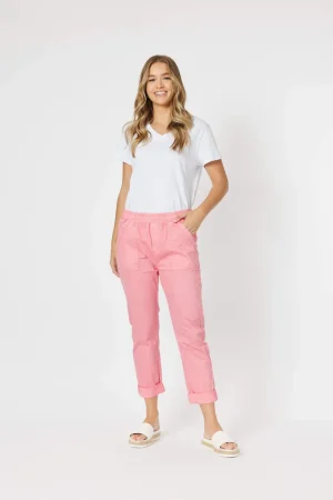 Pants Edit|Threadz>Threadz Isabella Cotton Pant - Pink Size 8