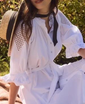 Midi Dresses|Lania The Label>Lania Issey Dress - White