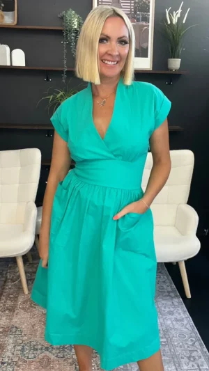 FOIL|Midi Dresses>Foil It's A Stunner Dress - Peppermint