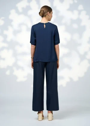 Blouses|Loobies Story>Loobies Story Jada Tee - Indigo