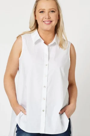 Threadz>Threadz Jordan Sleeveless Shirt - White