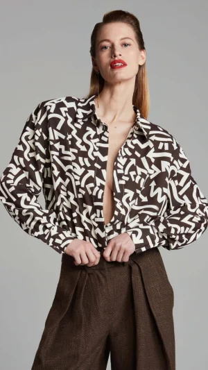 Shirts Edit|POM Amsterdam>POM Amsterdam Kim Shirt - Chocolate