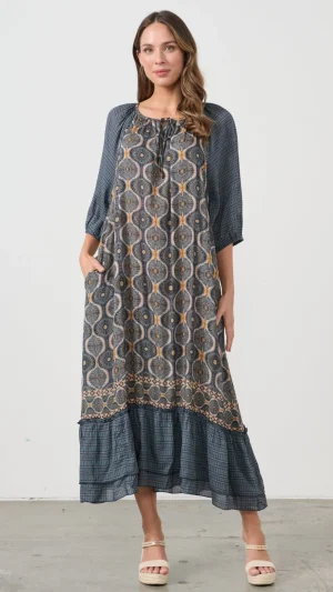 Caju>Caju Kosmos Print Raglan Sleeve Dress