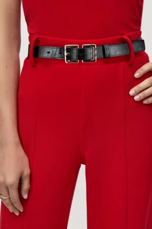 Pants Edit|Dress Pants>Joseph Ribkoff La Vie En Rose Belted Wide Leg Pants 244093 Size 14