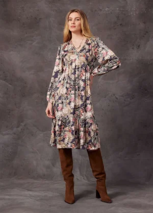 Maxi Dresses|Knee Length Dresses>Loobies Story Legacy Dress - Blue Multi Size 18