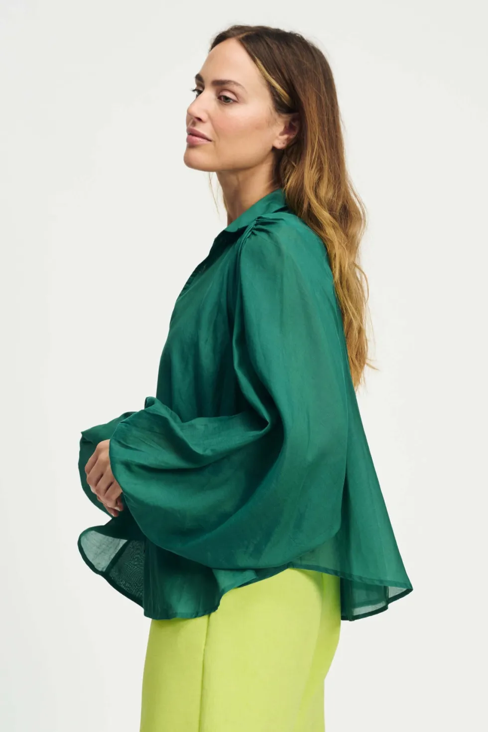 lena-meadow-blouse-green-WChvDBmr-3.webp Shirts Edit|Shirt Dresses>POM Amsterdam Lena Meadow Blouse - Green