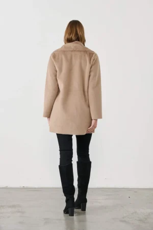 Knitwear|Jackets>Holmes u0026 Fallon Lightweight Faux Fur Coat