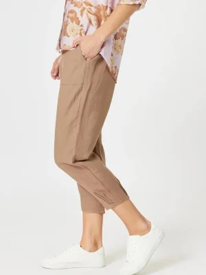 Pants Edit|Dress Pants>Gordon Smith Lino Tapered Pant - Nutmeg