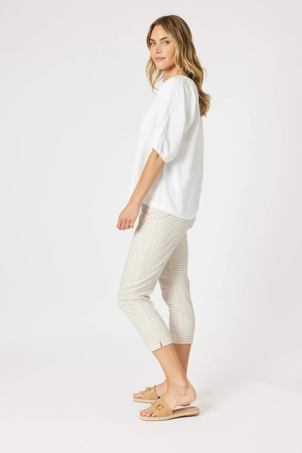 lino-v-neck-top-white-nDODFQaB-2.webp Blouses|Plus Size - Curves 16-20>Gordon Smith Lino V Neck Top - White