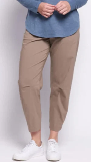 Pants Edit|FOIL>Foil Long Slim Trapeze Pant - Latte