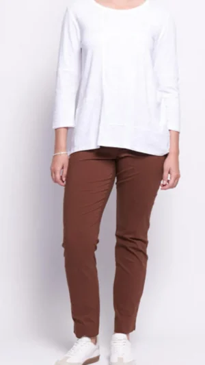 Pants Edit|FOIL>Foil Long Slim Trapeze Pant - Sepia Burnt Cinnamon Size 8