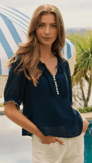 Blouses|Lania The Label>Lania Lottie Top - Ink