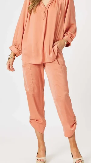 Pants Edit|Casual Pants>Hammock u0026 Vine Luxe Side Button Pant - Sunset