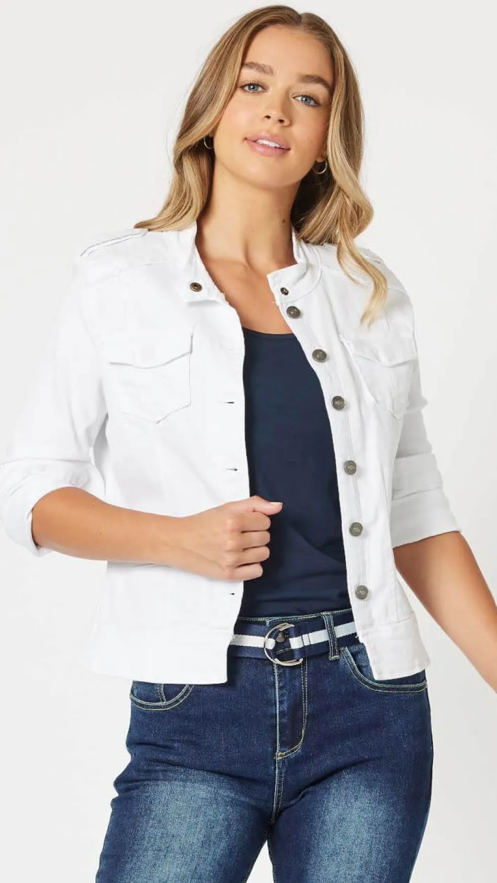 military-denim-jacket-white-jOUVIgwi-0.webp Jackets|Denim>Threadz Military Denim Jacket - White