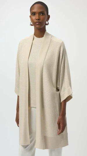 Knitwear|Joseph Ribkoff>Joseph Ribkoff Natural Habitat Sweater Knit Cover Up - Birch 254937