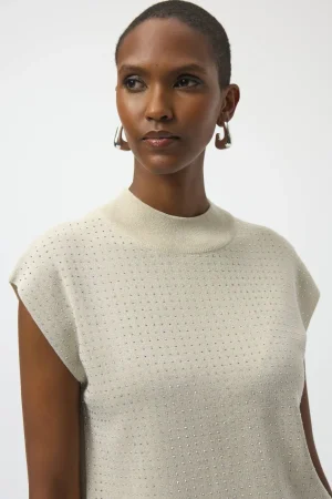 Knitwear|Joseph Ribkoff>Joseph Ribkoff Natural Habitat Sweater Sleeveless Knit - Birch 254935