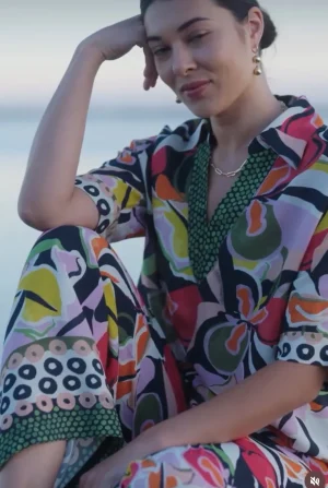 Tops|Tops>Foil Out Of The Box Top -Perennial Print 10/12