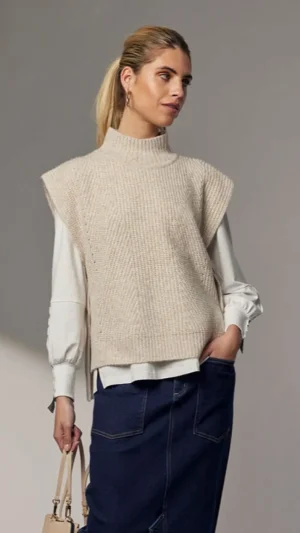 Knitwear|Madly Sweetly>Madly Sweetly Outta Way Tank - Ecru Size S