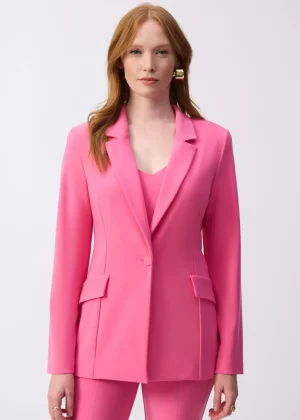 Jackets|Suits & Matching>Joseph Ribkoff Palm Canyon Straight Blazer - Bubblegum Pink 251240