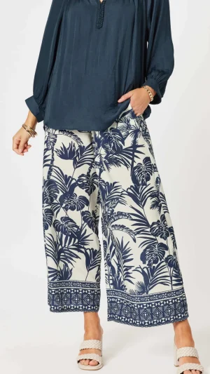 Pants Edit|Casual Pants>Hammock u0026 Vine Palm Cove Pant - Navy Multi