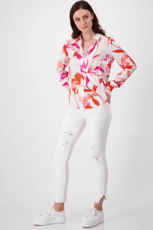 Shirts Edit|Monari>Monari Palm Flower Print Shirt