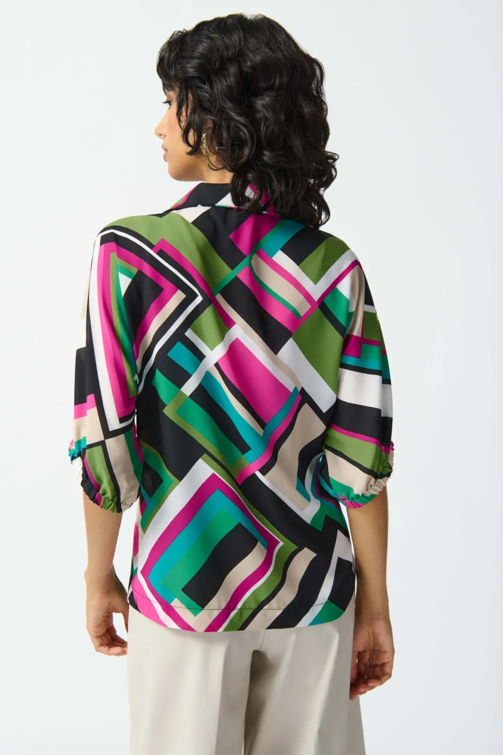 paradiso-georgette-geometric-p-mTxDLNSL-3.webp Tops|Tops>Joseph Ribkoff Paradiso Georgette Geometric Print Box Top 242176 Size 14
