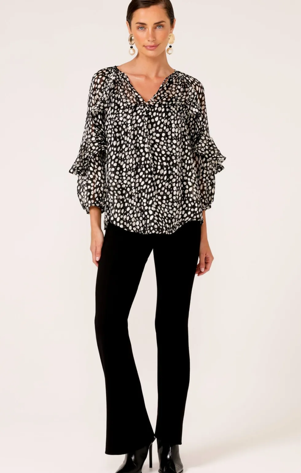 plemons-blouse-blackwhite-si-fsaLMDBT-2.webp Blouses|Sacha Drake>Sacha Drake Plemons Blouse - Black/White Size 10