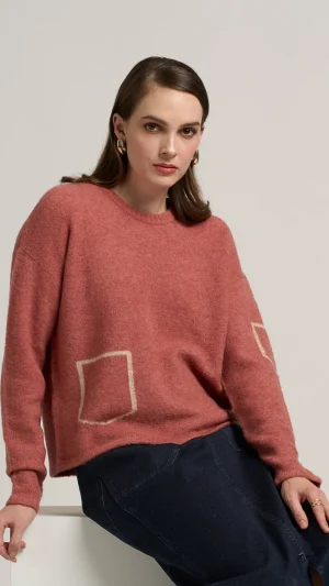 Knitwear|Madly Sweetly>Madly Sweetly Pocket Money Sweater - Nectarine