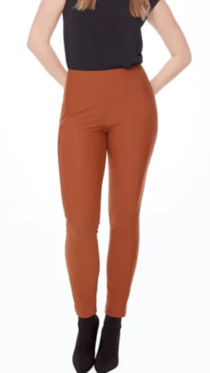 Pants Edit|Up! Pants>Up! Pants Precision Ponte Full-length Slim Pant -Burnt Orange