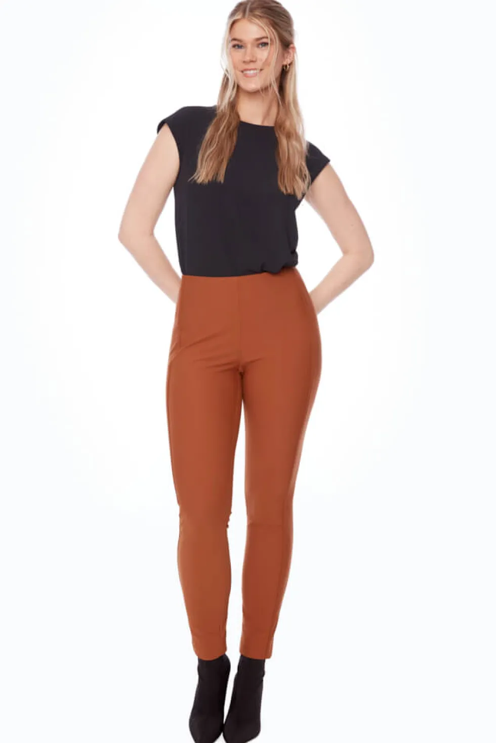 precision-ponte-full-length-sl-iMGpRfbz-3.webp Pants Edit|Up! Pants>Up! Pants Precision Ponte Full-length Slim Pant -Burnt Orange