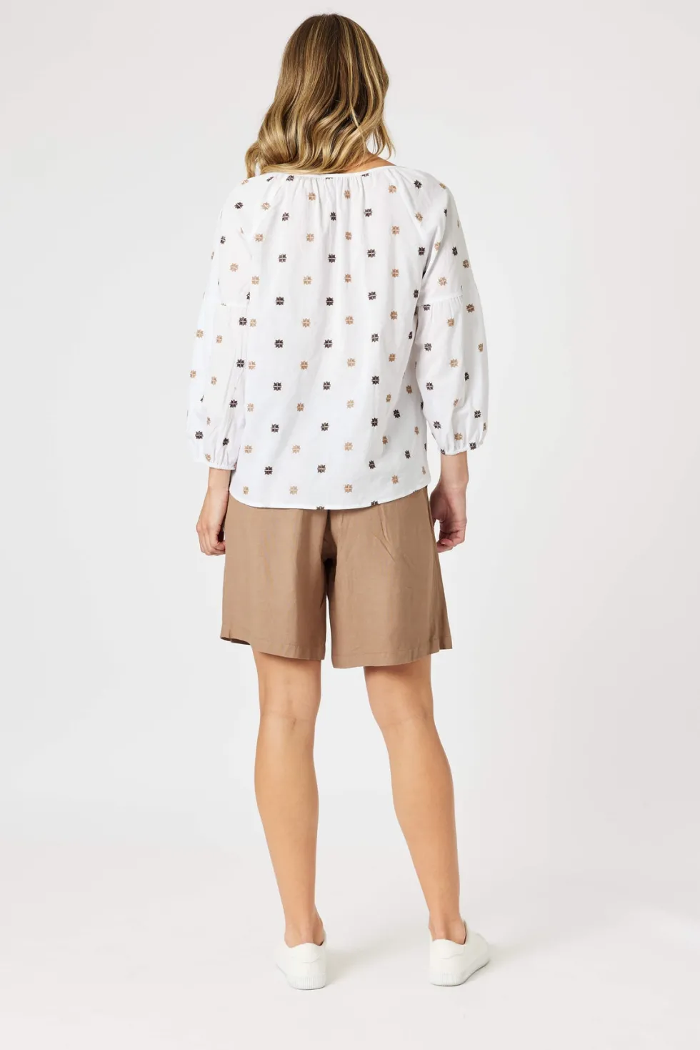 rattan-embroidery-top-white-ZdxRBdXr-2.webp Blouses|Gordon Smith>Gordon Smith Rattan Embroidery Top - White/ Natural