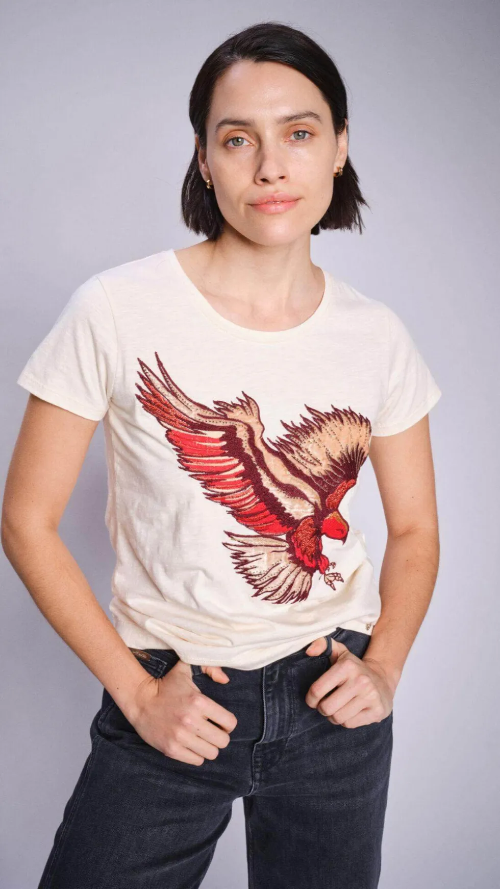 rem-eagle-tee-ecru-UeDIkaMa-0.webp Tees|Mos Mosh>Mos Mosh Rem Eagle Tee - Ecru