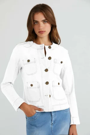 Jackets|Lania The Label>Lania Rhode Jacket - White