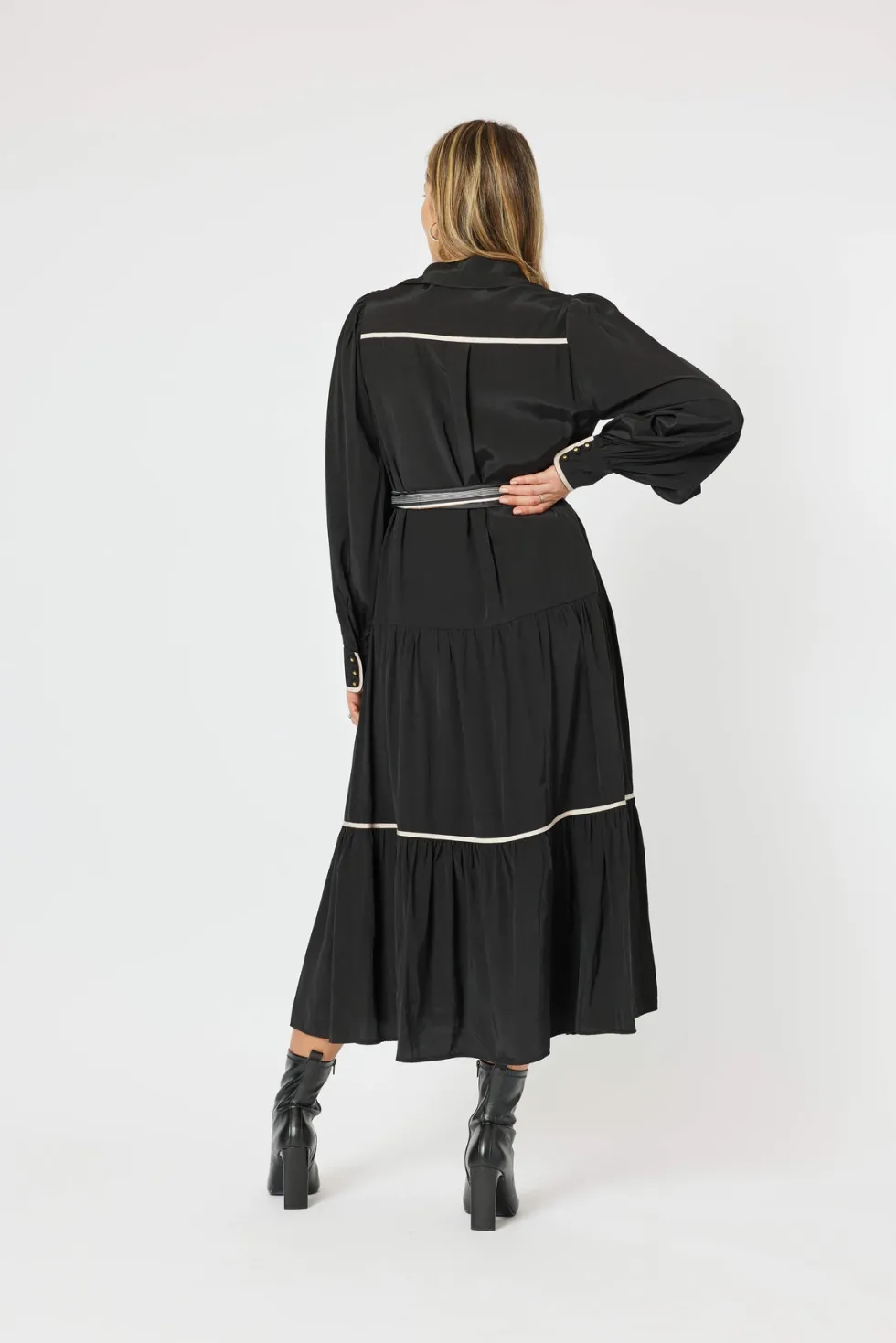roma-trim-dress-with-scarf-bel-xpeUZywd-4.webp Midi Dresses|Hammock & Vine>Hammock u0026 Vine Roma Trim Dress With Scarf Belt