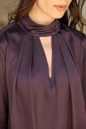 Lauren Vidal>Lauren Vidal Roman Babydoll Short Dress - Raisin