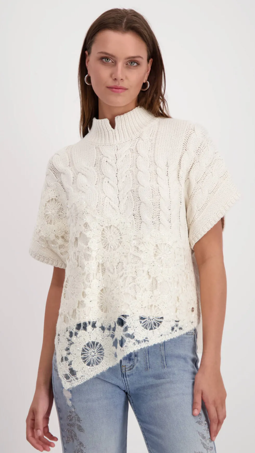 sand-shell-stand-up-pullover-FJuzmchL-0.webp Knitwear|Monari>Monari Sand Shell Stand Up Pullover - Sand Size 10