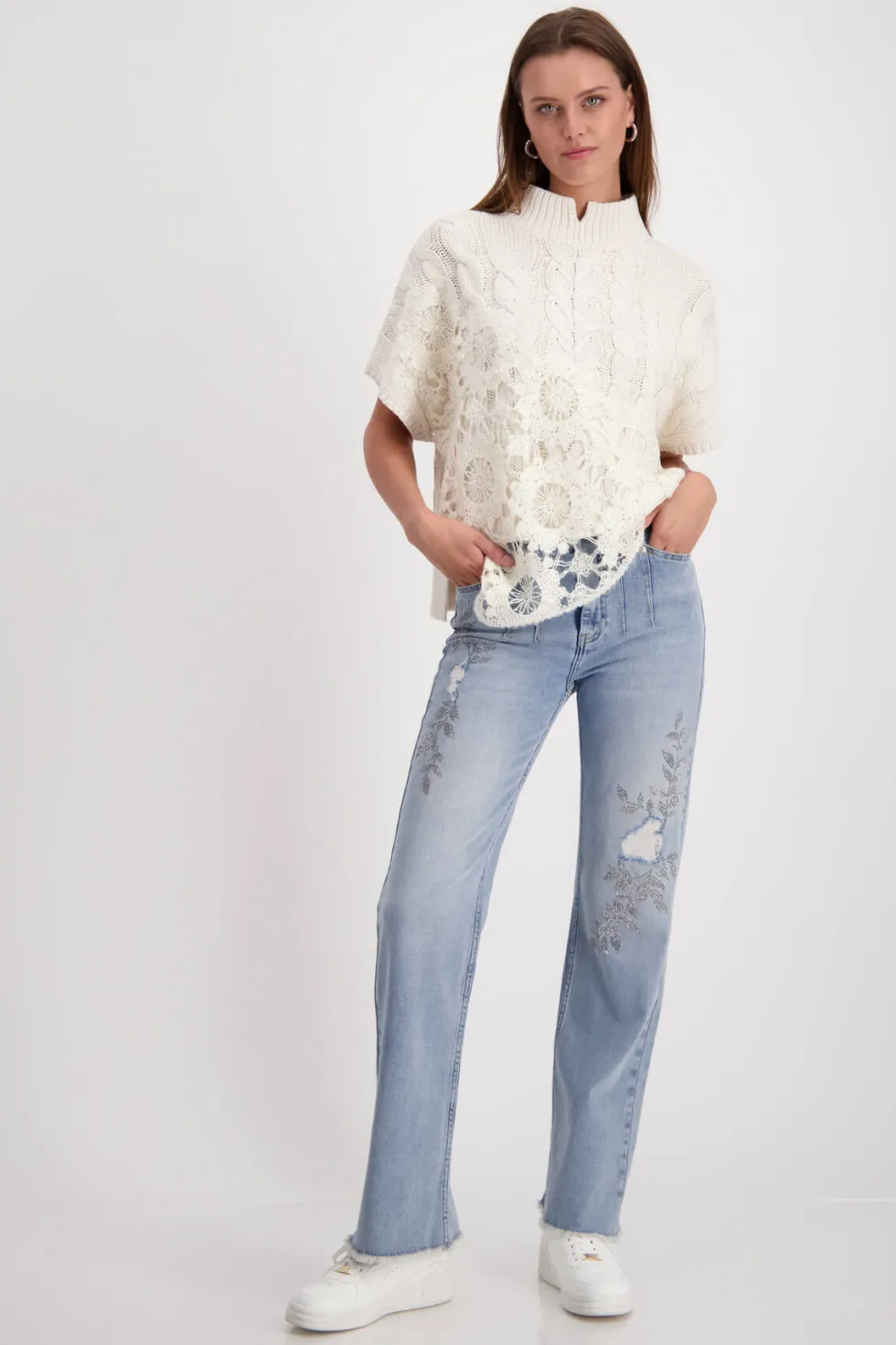 sand-shell-stand-up-pullover-FJuzmchL-1.webp Knitwear|Monari>Monari Sand Shell Stand Up Pullover - Sand Size 10