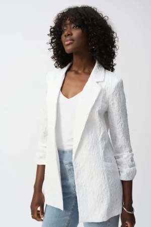 Jackets|Joseph Ribkoff>Joseph Ribkoff Santa Cruz Woven Jacquard Boxy Blazer 242034S25 Size 20