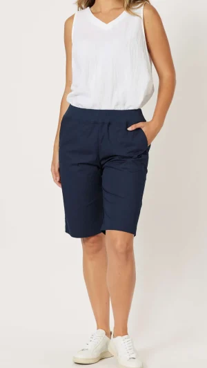 Shorts|Threadz>Threadz Santorini Cotton Shorts - Navy Size 10