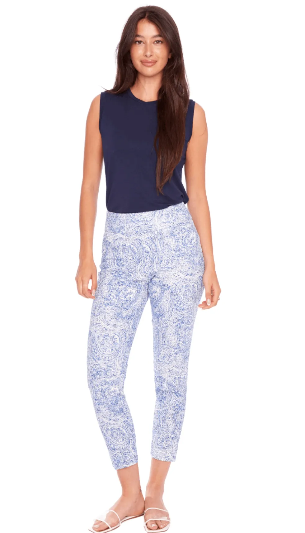 santorini-textured-techno-ankl-CVXdmoVZ-1.webp Pants Edit|Casual Pants>Up! Pants Santorini Textured Techno Ankle Pant