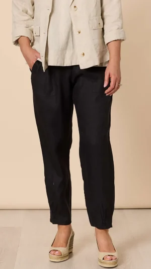 Pants Edit|Casual Pants>Gordon Smith Sarah Linen Pant - Black