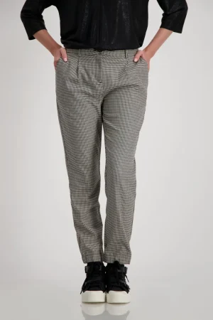 Pants Edit|Suits & Matching>Monari Schwarz Business Trouser - Houndstooth