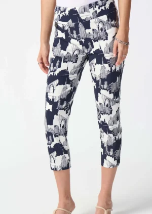 Dress Pants|Joseph Ribkoff>Joseph Ribkoff Seascape Millennium Scenery Pant 242212 Size 8