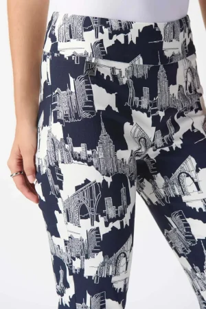 Dress Pants|Joseph Ribkoff>Joseph Ribkoff Seascape Millennium Scenery Pant 242212 Size 8