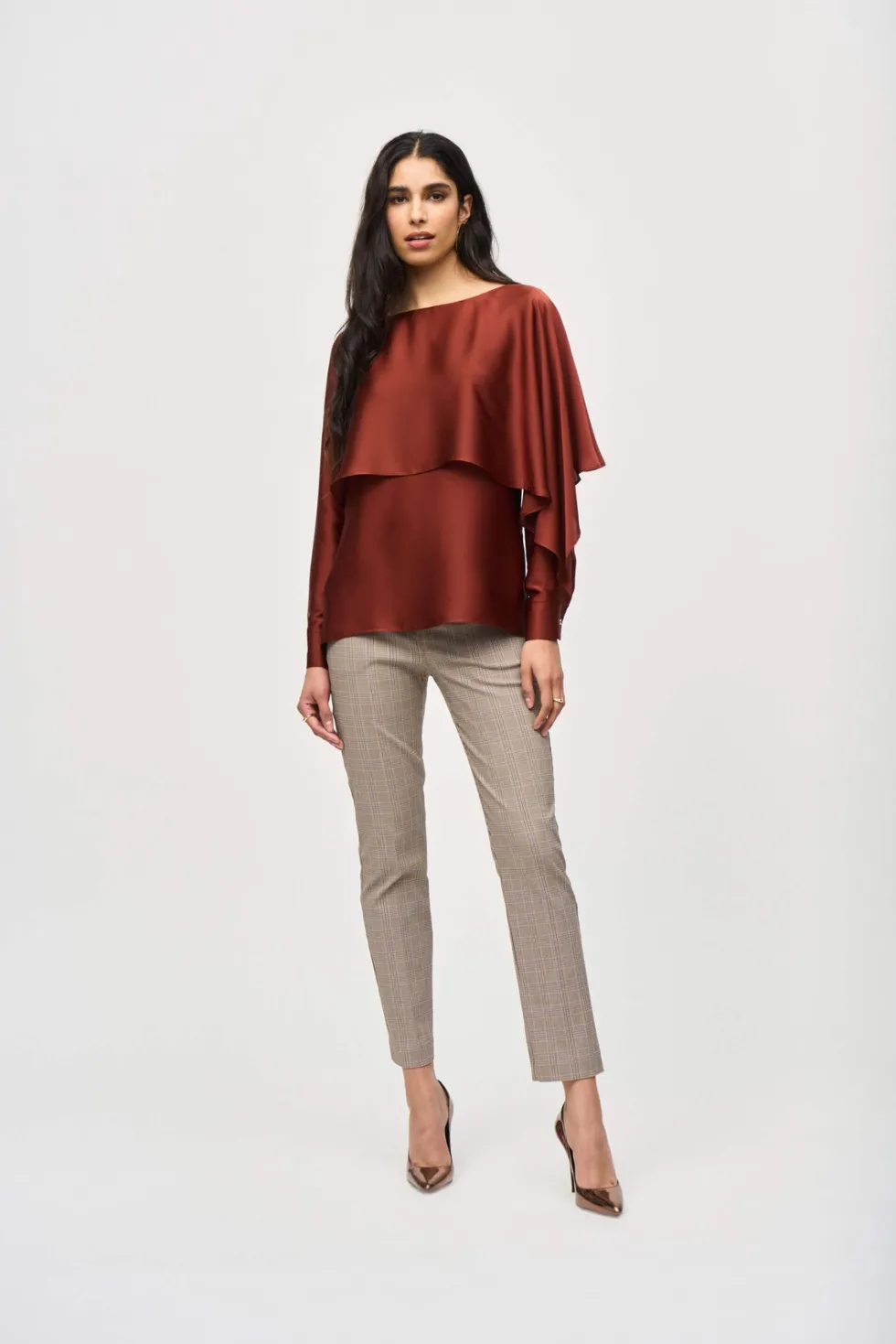second-nature-satin-flared-cap-EixFcbxp-2.webp Blouses|Joseph Ribkoff>Joseph Ribkoff Second Nature Satin Flared Cape Top 243100 Size 10