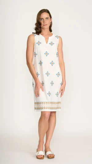 Midi Dresses|FOIL>Foil Sew Special Dress - WhiteTile