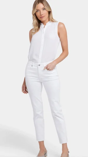 Jeans|Denim>NYDJ Sheri Slim Ankle Fray Jean -  Optic White