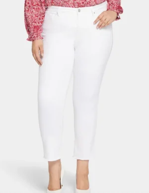 Jeans|Denim>NYDJ Sheri Slim Ankle Fray Jean -  Optic White