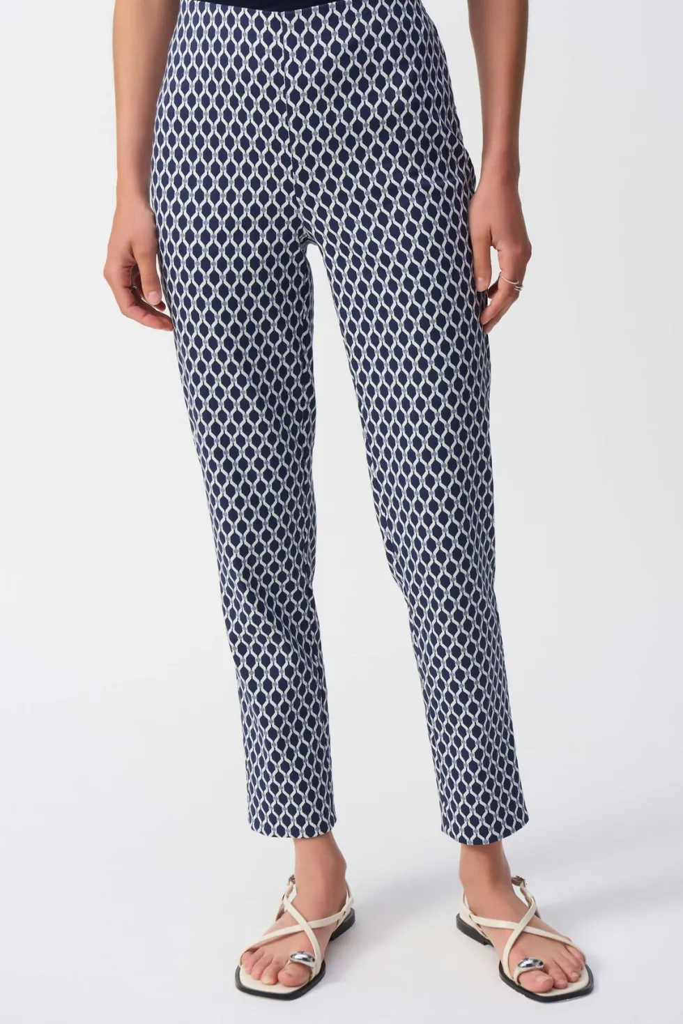 shore-club-jacquard-geometric-QRCLFRGp-0.webp Pants Edit|Joseph Ribkoff>Joseph Ribkoff Shore Club Jacquard Geometric Print Pant 251099